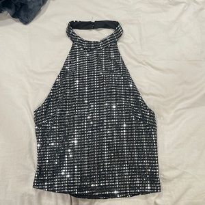sparkly halter top